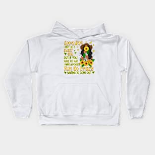 April Girl Be A Sweet Girl But Full Of Crazy Sunflower Birthday Kids Hoodie